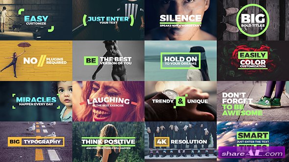 Videohive Fresh Titles - Auto-Resizing Animated Typography Text Pack - After Effects Templates