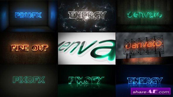 Videohive Multi Light Kit - Fire Light Neon Energy Composer - After Effects Templates
