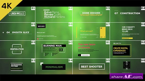 Videohive 100 Simple Titles and Lowerthirds - After Effects Templates