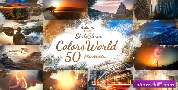Videohive Colors World Ink Slideshow - After Effects Templates