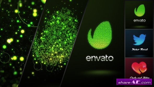 Videohive Glowing Dots Logo - After Effects Templates