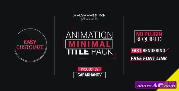 Videohive Minimal Title Pack - After Effects Templates