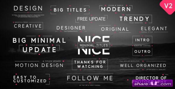 Videohive Big Minimal Titles - After Effects Templates