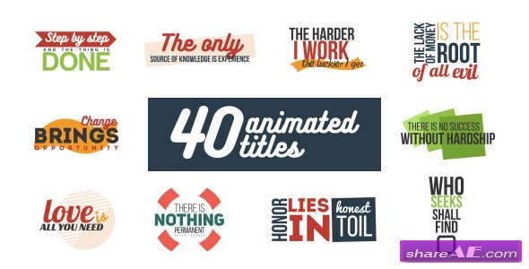 Videohive 40 Animated Titles
