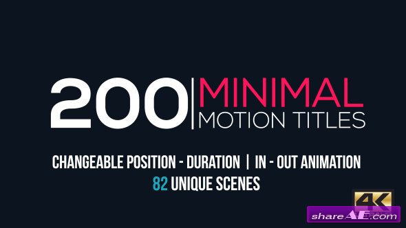 Videohive Minimal Motion Titles Pack