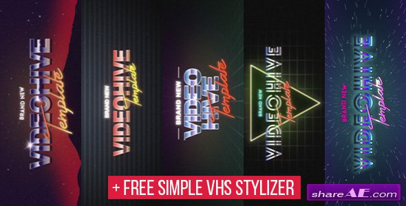 Videohive 5 VHS Title Opener Pack