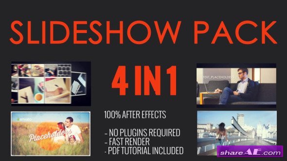 Videohive SlideShow Pack 4 in 1