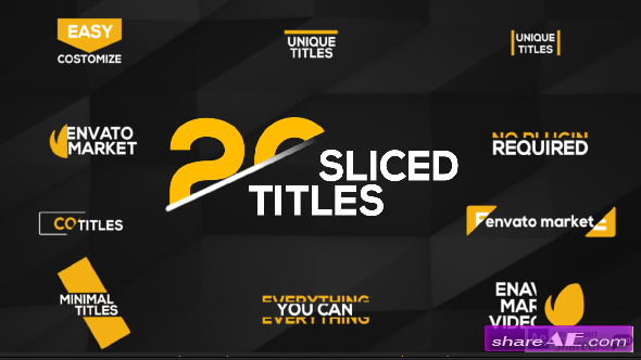 Videohive 20 Sliced Titles Pack
