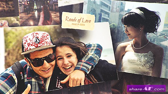 Videohive Roads of Love - Romantic Slideshow
