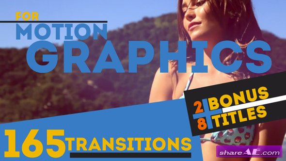 Videohive 165 Transitions & 28 Titles Pack Motion Graphics