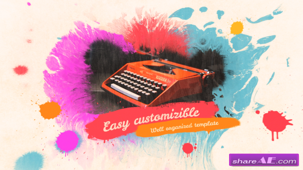 Videohive Colorful Ink Slideshow
