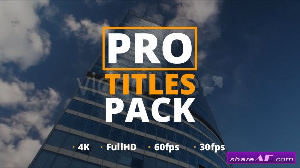 Videohive Pro Titles Pack