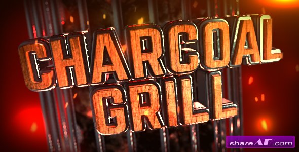 Videohive Charcoal Grill Logo Reveal
