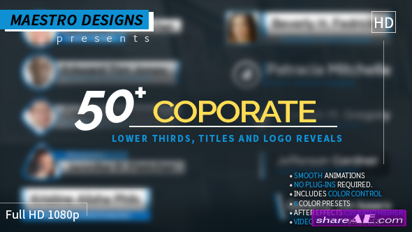 Videohive Coporate Lower Thirds Titles And Logos Pack