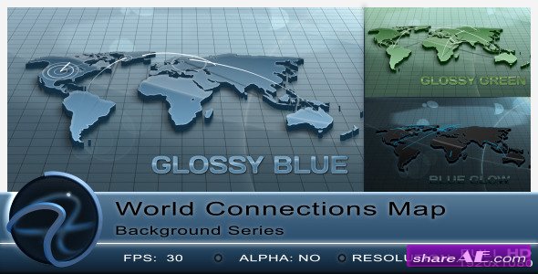 World Connections Map Background - Motion Graphic (Videohive)