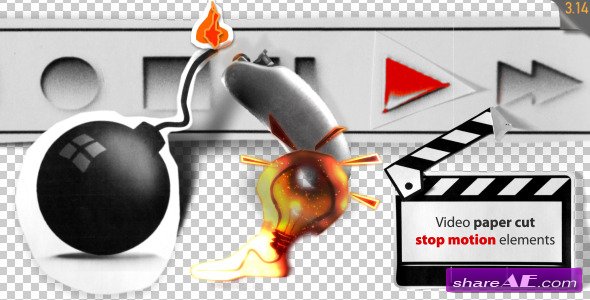 Stop Motion Video Paper Cut Elements - Motion Graphic (Videohive)