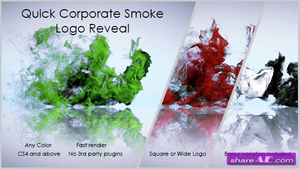Videohive Quick Corporate Smoke Logo Reveal