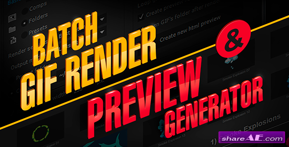 Videohive aw_PreviewGenerator | After Effects Script