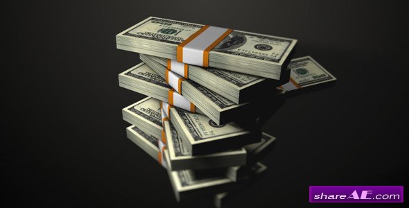 Stacked Dollars Falling - Motion Graphic (Videohive)