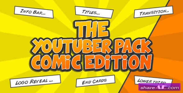 Videohive The YouTuber Pack - Comic Edition