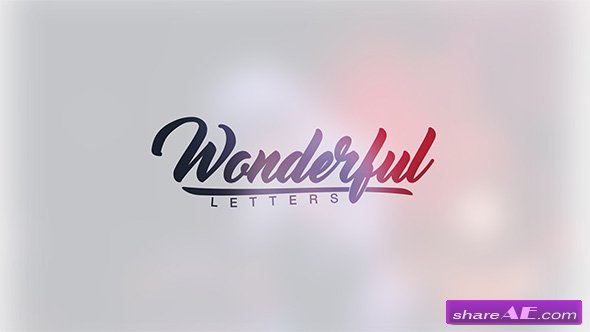 Videohive Wonderful Letters