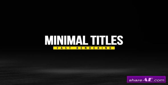 Videohive Minimal Titles Pack
