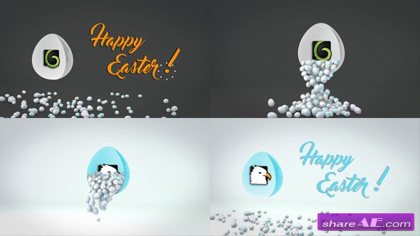 Videohive Happy Easter Logo Reveal