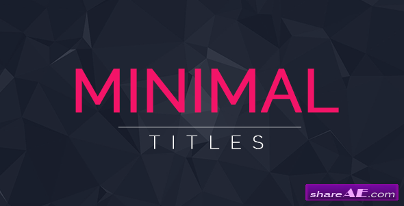 Videohive 33 Minimal Titles