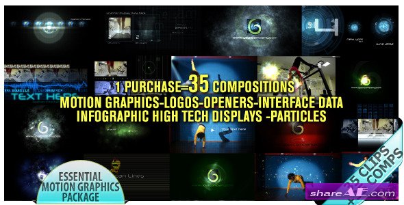 Videohive Motion Graphics Displays And Particles Bundle Pack