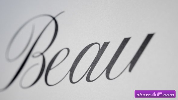 Videohive Beauty - Animated Handwriting Font