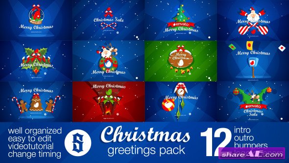 Videohive Christmas Pack Intro - Outro - Logo Openers
