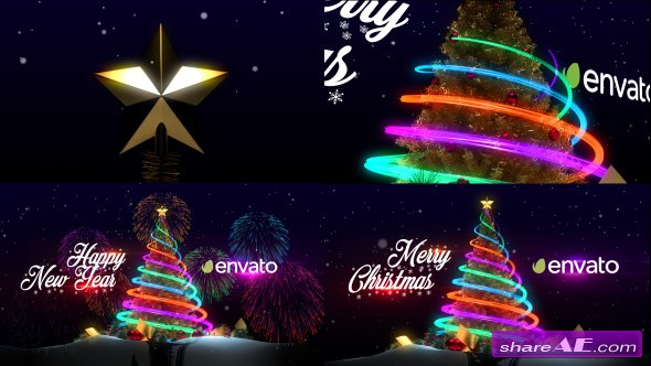 Videohive Christmas Tree & New Year Greetings