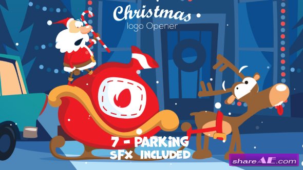 Videohive Christmas Logo Opener 7 - parking