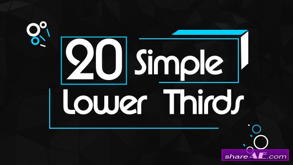 Videohive 20 Simple Lower Thirds