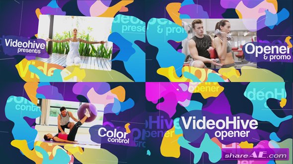 Videohive Colored Blots Opener