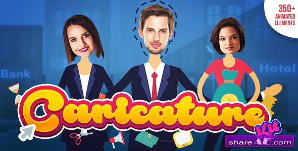 Videohive Caricature Toolkit | Face Cut Out | Explainer video toolkit
