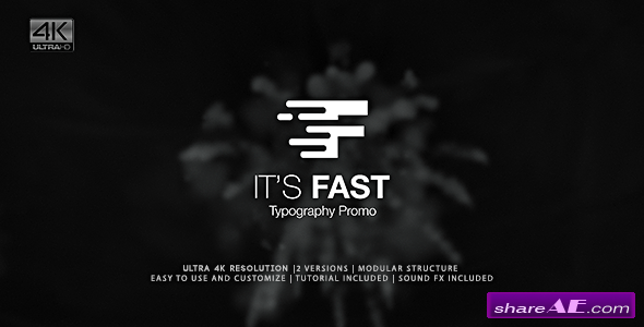 Videohive It's Fast - Typography Promo