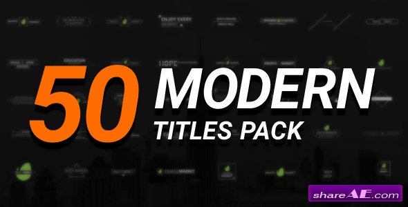 Videohive 50 Modern Titles Pack