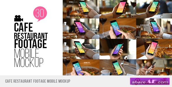 Videohive Cafe Restaurant Footage Mobile Mockup