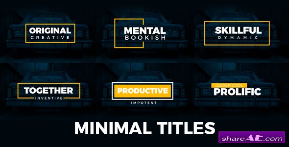 Videohive Minimal Titles 19235796