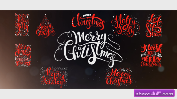 Videohive 10 Hand Drawn Animated Christmas Titles