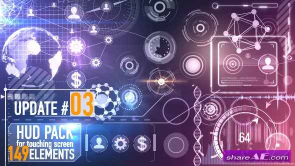 Videohive 149 HUD Elements Pack for Touch Screen
