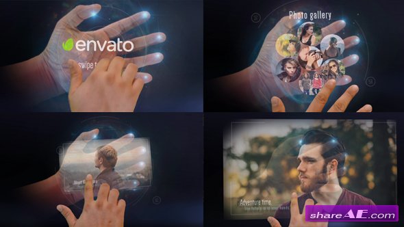 Videohive Interactive Hand Hologram Opener