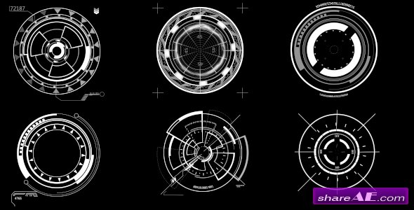 Videohive HUD Circle Elements - Motion Graphic