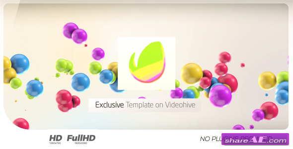 Videohive Colorful 3D Balls // Kids logo