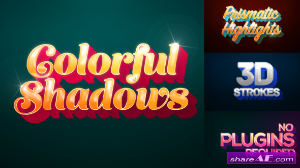 Videohive Colorful Shadows - Motion Titles Pack