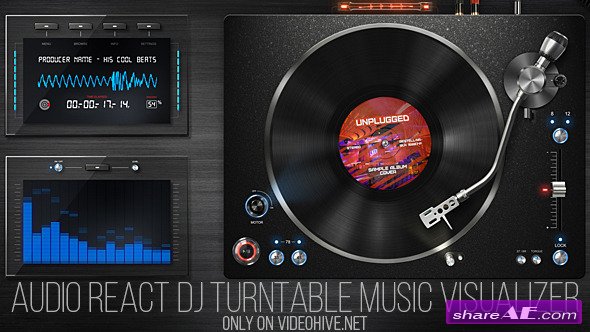 Videohive Audio React DJ Turntable Music Visualizer