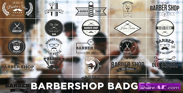 Videohive Barbershop Badges
