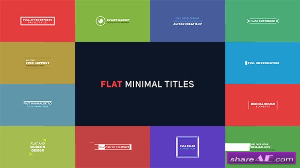 Videohive Flat Minimal Titles 2