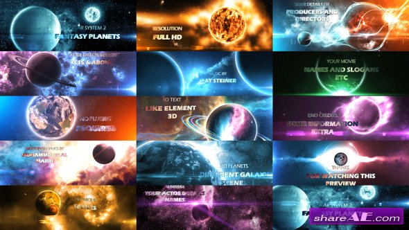 Videohive Solar System 2 ( Fantasy Planets ) 8K